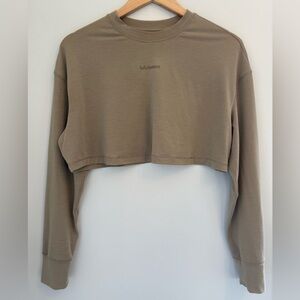 lululemon athletica Cropped Long-Sleeve Top - Taupe